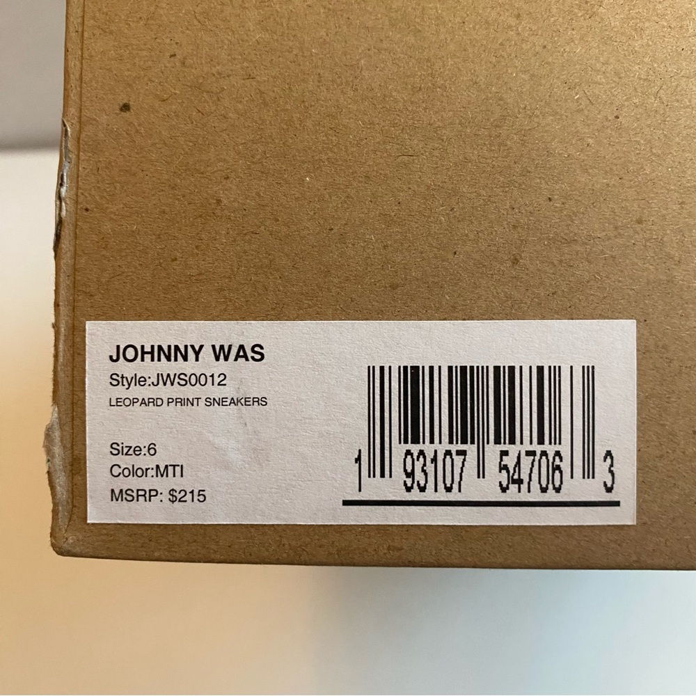 NEW JOHNNY WAS Leopard Print Calf Hair & Floral Sneakers Tennis Shoes | Size 6 - Picture 13 of 14